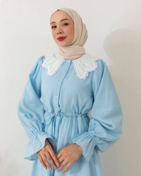 فستان بارد ومريح باللون الازرق